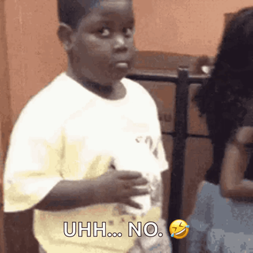 Uhh No Meme Kid Side Eye GIF