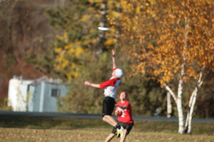 Ultimate Frisbee Catch Roll Dive GIF