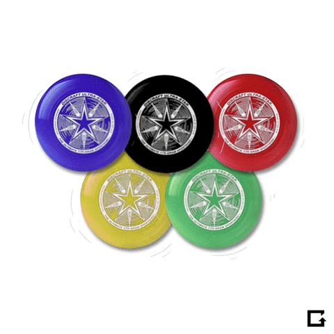 Ultimate Frisbee Spinning Discs GIF