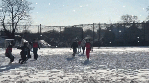 Ultimate Frisbee Winter Snow GIF