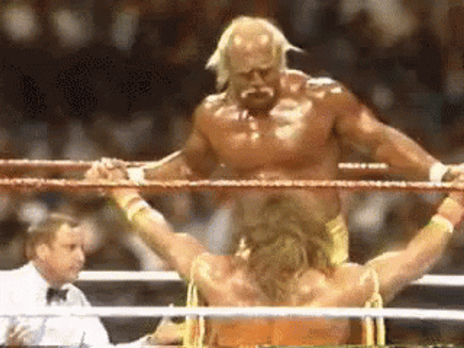 Ultimate Warrior Shaking Head GIF