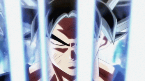 Ultra Instinct Goku Opening His Eyes GIF