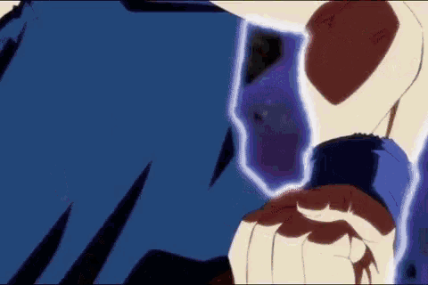 Ultra Instinct Goku Powerful Punch Against Jiren GIF