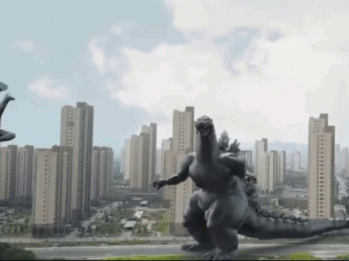 Ultra Man Vs Godzilla Meme GIF