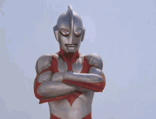 Ultraman Arms Crossed Monitor Woods Burning GIF