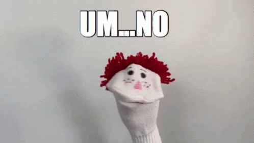 Um No Puppet GIF
