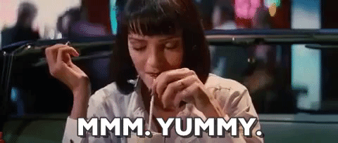 Uma Thurman Satisfied Delicious Reaction GIF