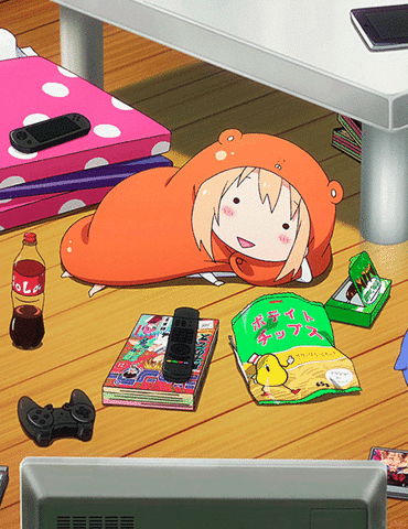 Umaru Blinking Unconscious Snacking GIF