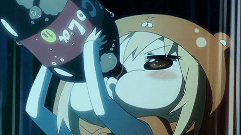 Umaru Chugging Drinking Soda GIF