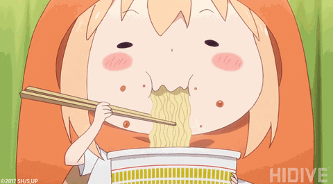 Umaru Eating Ramen Noodles Cute GIF