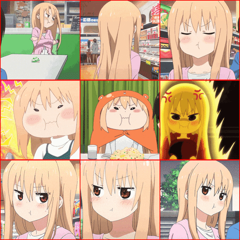 Umaru Pouting Different Scenes GIF