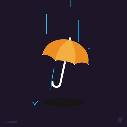Umbrella Got Wet Rainy Tuesday GIF