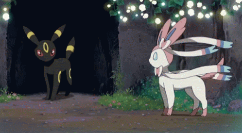 Pokemon Umbreon Sylveon Pink GIF