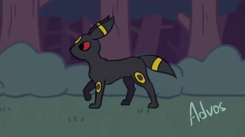 Pokemon Cute Umbreon Walking GIF