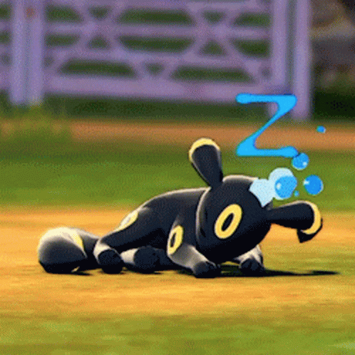 Pokemon Umbreon Sleeping Nap Zzz GIF