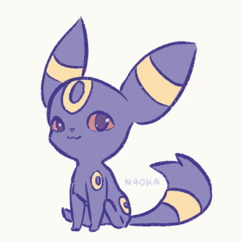 Umbreon Cute Purple Pokemon Wink GIF
