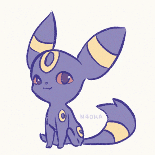 Umbreon Cute Purple Pokemon Wink GIF