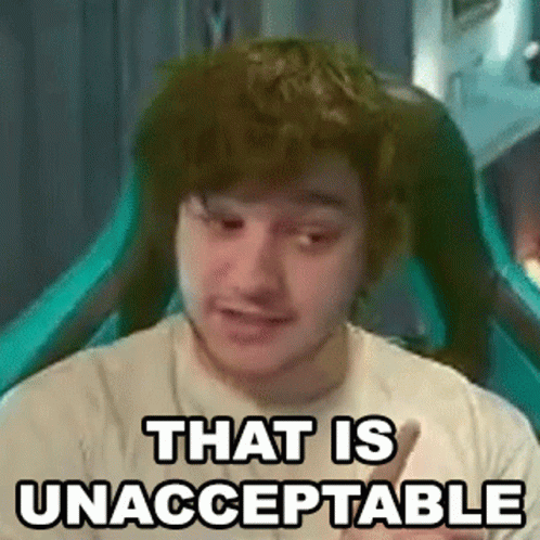 That Is Unacceptable Marss Youtuber GIF