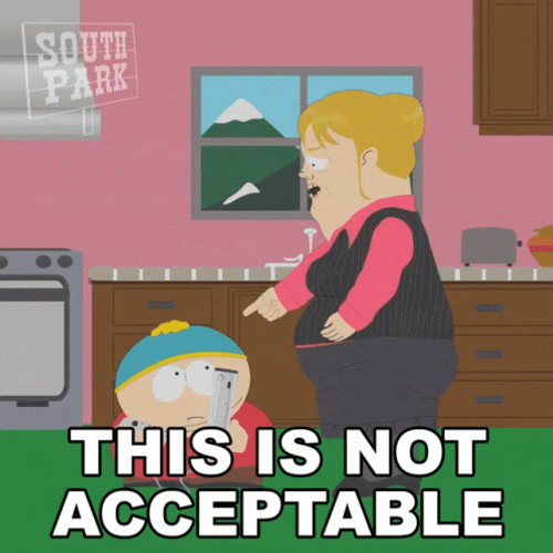 Unacceptable Cartman Nanny South Park GIF