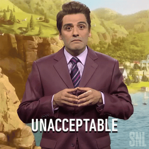 Unacceptable Oscar Isaac SNL GIF