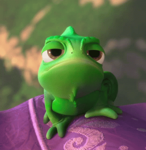 Unamused Rapunzel Pet Pascal GIF