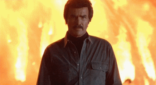 Unbothered Burt Reynolds Walking Away Fire GIF