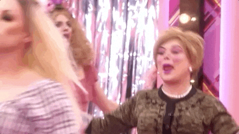 Unbothered Drag Queens Dancing In Circles GIF