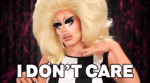 Unbothered Trixie Matte Don't Care Hair Flip GIF