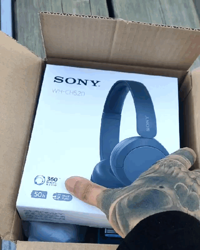 Unboxing New Headphones GIF