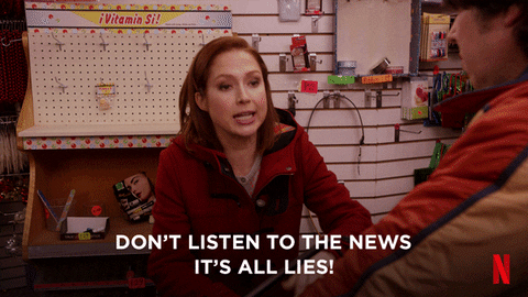 Unbreakable Kimmy Schmidt News Lie GIF