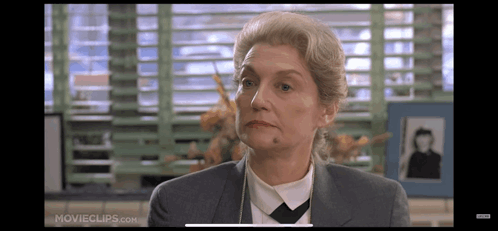 Uncle Buck White Haired Woman Nodding GIF