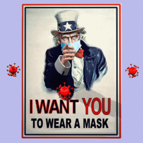 Uncle Sam Mask Poster I Want You To Wear Mask