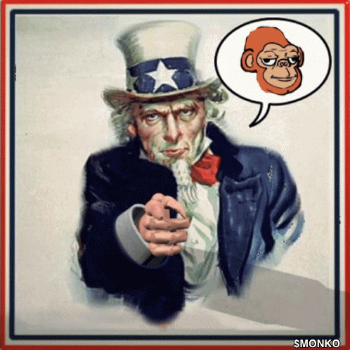 Uncle Sam Pointing at Monkey