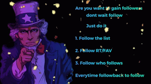 Uncle Sam Pointing Follow Just Do It