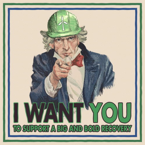 Uncle Sam Pointing I Want You Support Recovery