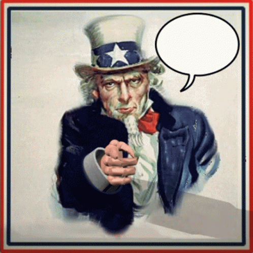 Uncle Sam Pointing Speech Bubble