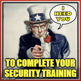 Uncle Sam Pointing With Security Training Speech