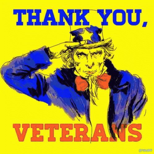 Uncle Sam Saluting Thank You Veterans
