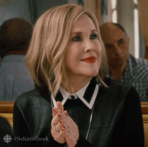 Catherine O'hara Is Feeling Uncomfortable GIF