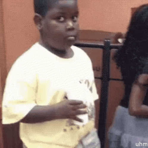 Kid Doing Bombastic Eye And Feeling Uncomfortable GIF