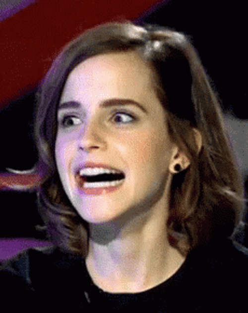 Uncomfortable Face Reaction Of Emma Watson GIF