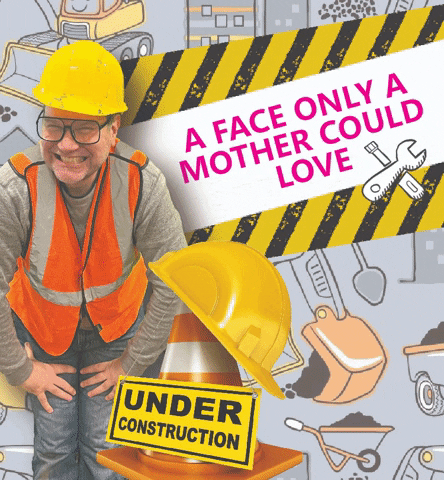 Under Construction Giggly Guy Design Art GIF