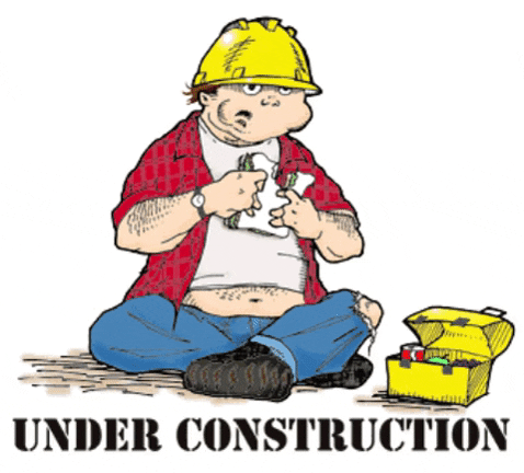 Under Construction Worker Break Time GIF
