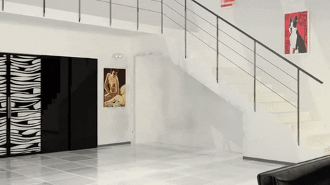 Under Stair Cabinet Doors Digital Illustration GIF