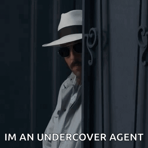 Undercover Agent Peeking Out