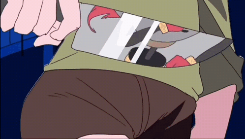 Undertale Chara Holding Knife GIF