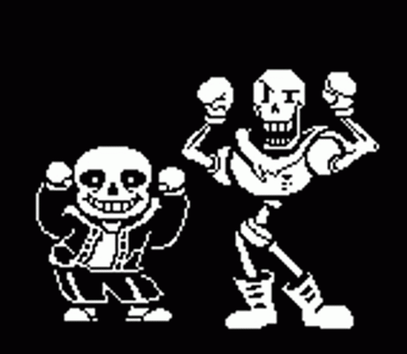 Undertale Skeletons Dancing Caramelldansen GIF