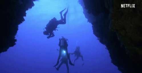 Underwater Cave Diving GIF