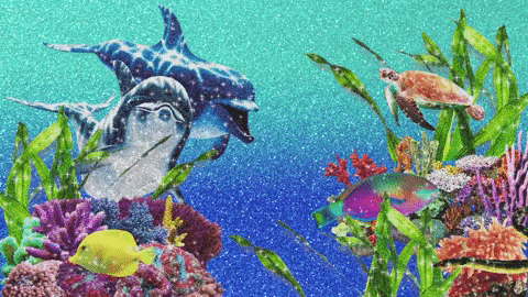 Underwater Glowing Creatures GIF