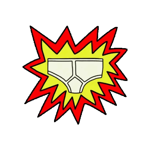 Underwear With Red and Yellow Starburst
